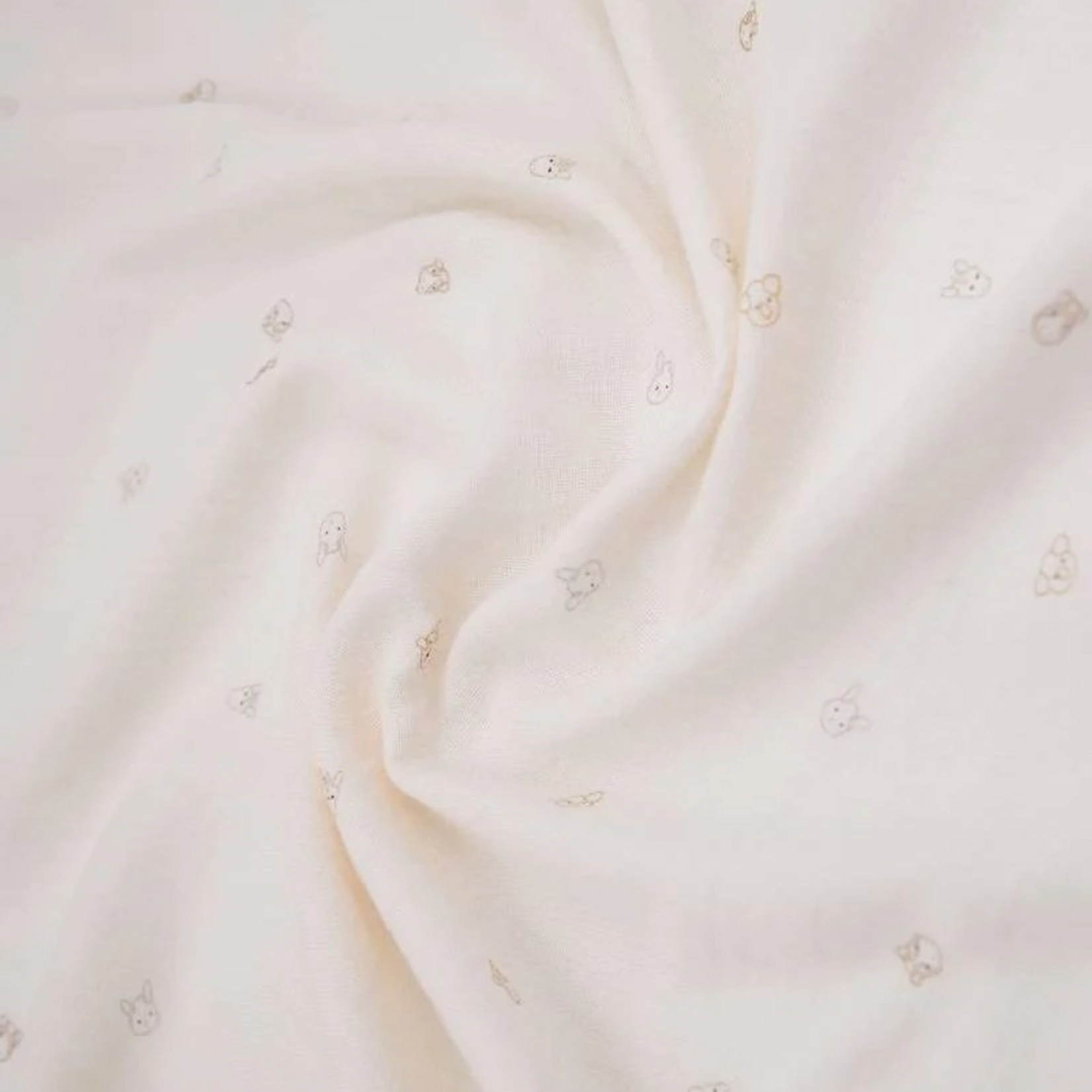 Bamboom Bamboom - Swaddle Muslin Medium multifunctioneel - 75x75cm - set van 3 Animal Friends / Almond / Offwhite