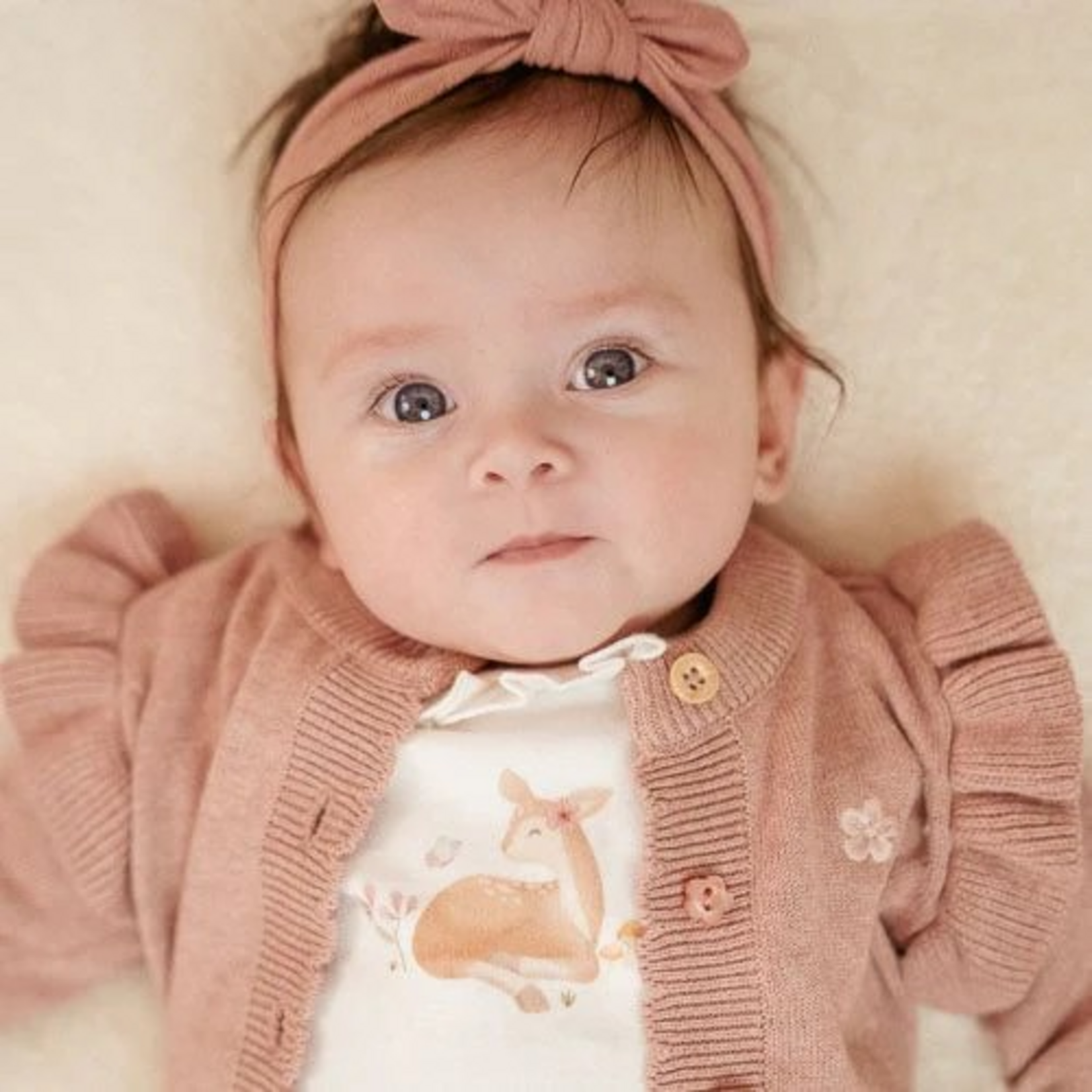 Little Dutch Little Dutch -  Gebreid Vestje Fairy Garden Roze