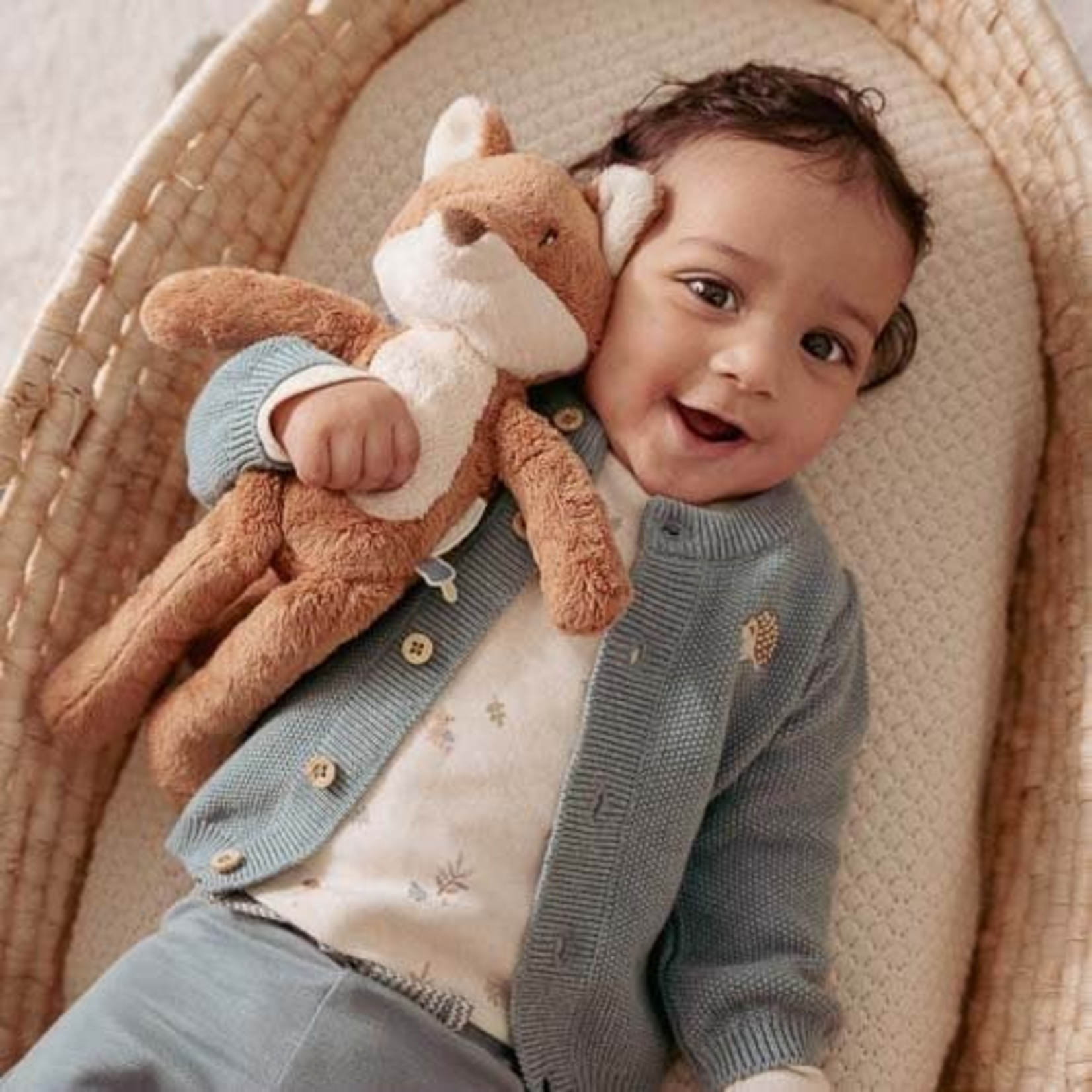 Little Dutch Little Dutch -  Gebreid Vestje Forest Friends Blue