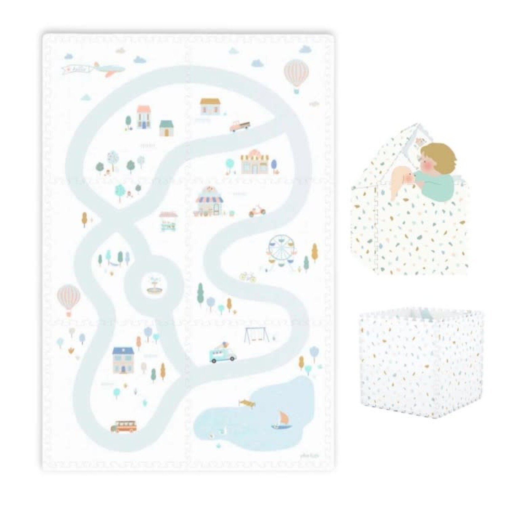 Play & Go Play & Go - EVA Puzzelmat - Village/Terazzo 120x180 cm (6 tiles)