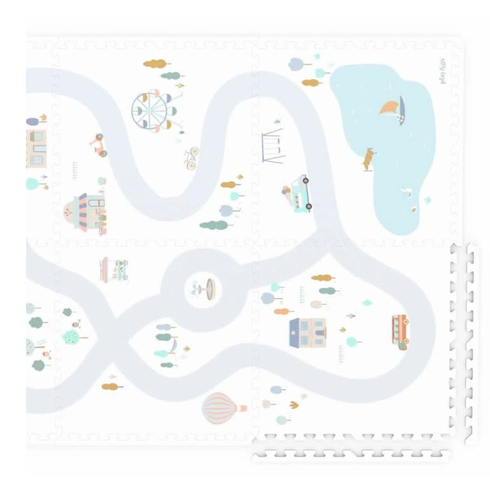 Play & Go Play & Go - EVA Puzzelmat - Village/Terazzo 120x180 cm (6 tiles)