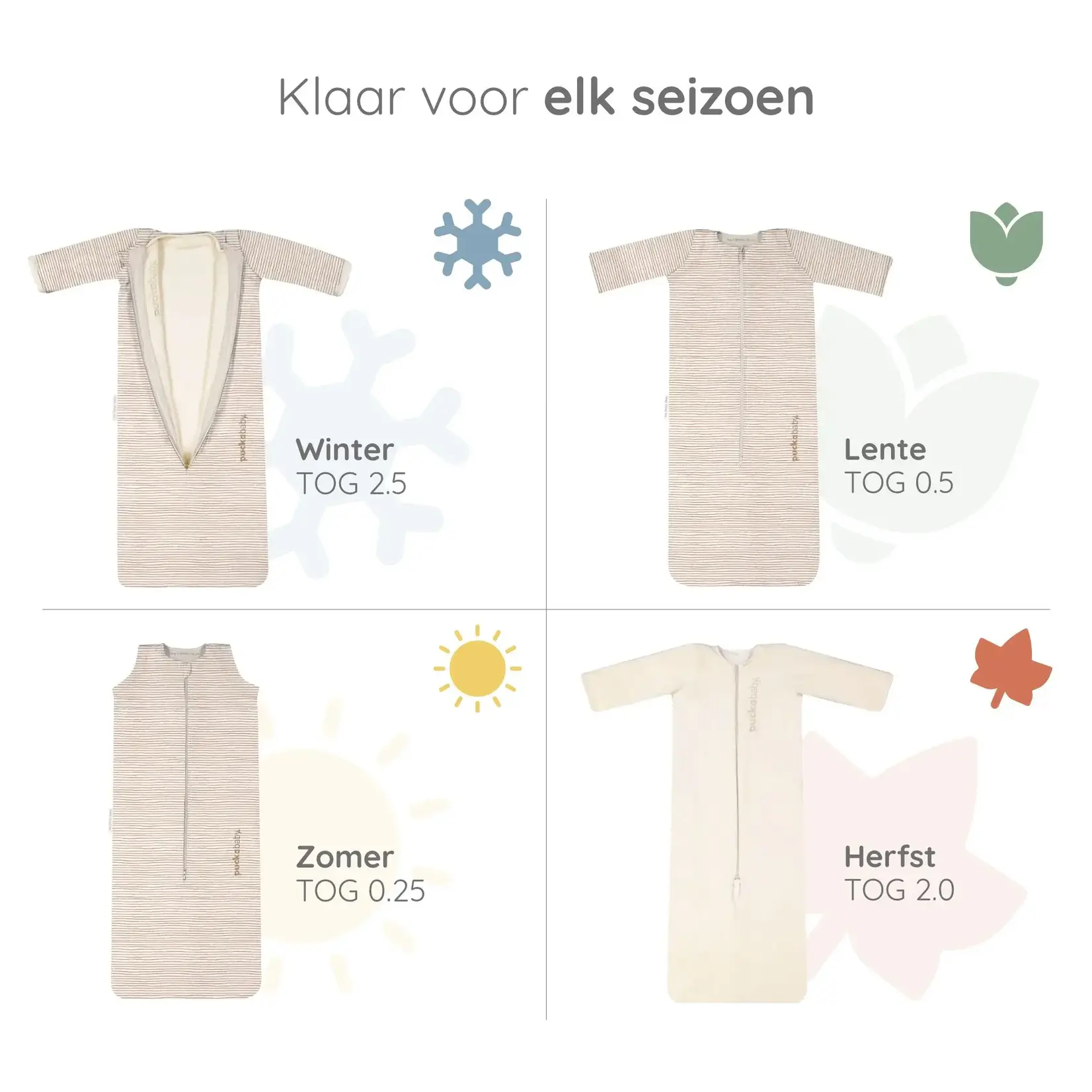 Puckababy Puckababy - The Bag 4 Seasons - 6 M/2.5 Y | 100 CM  - Green Stripes