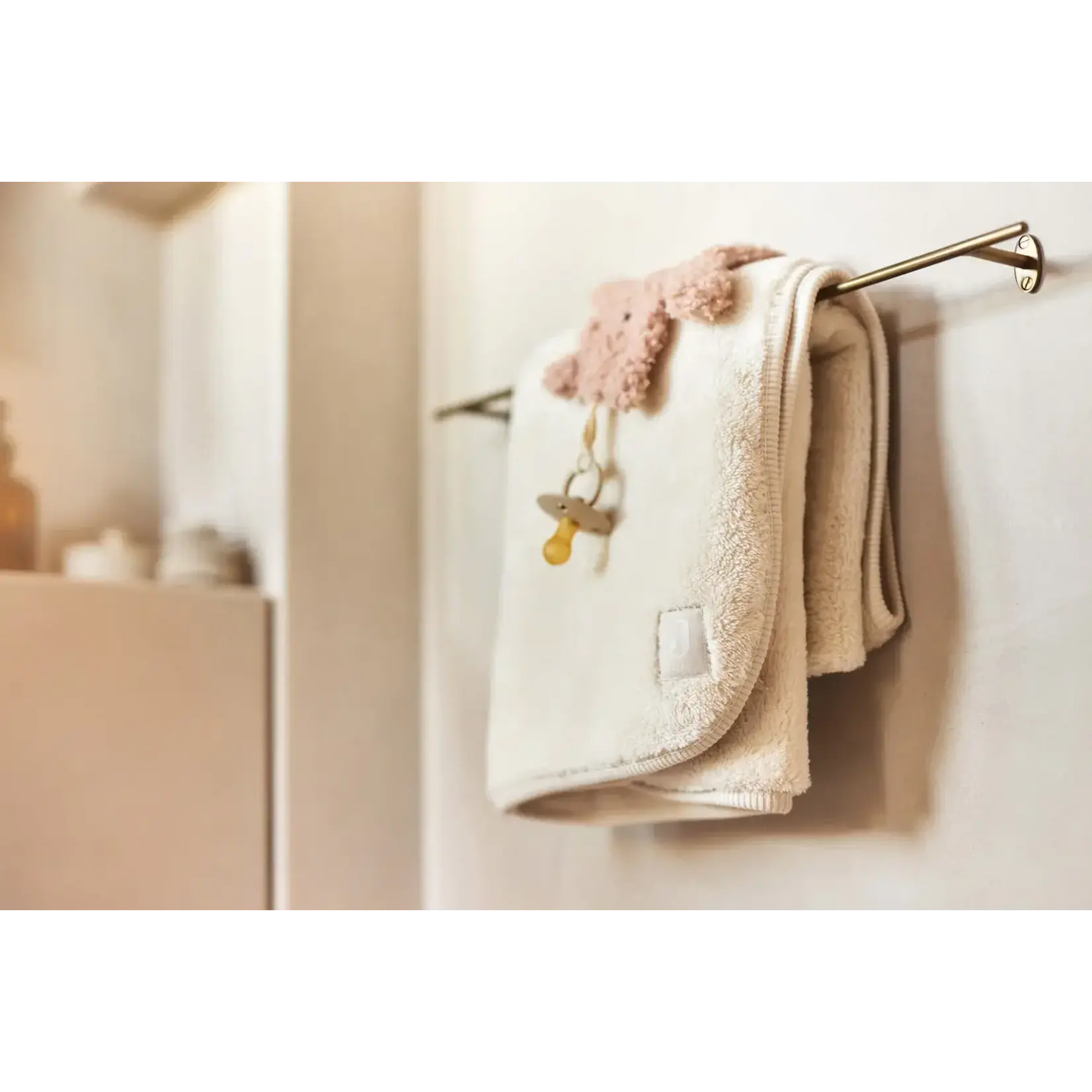 Jollein Jollein - Deken Wieg 75x100cm Reversible Basic Sherpa/Jersey - Oatmeal