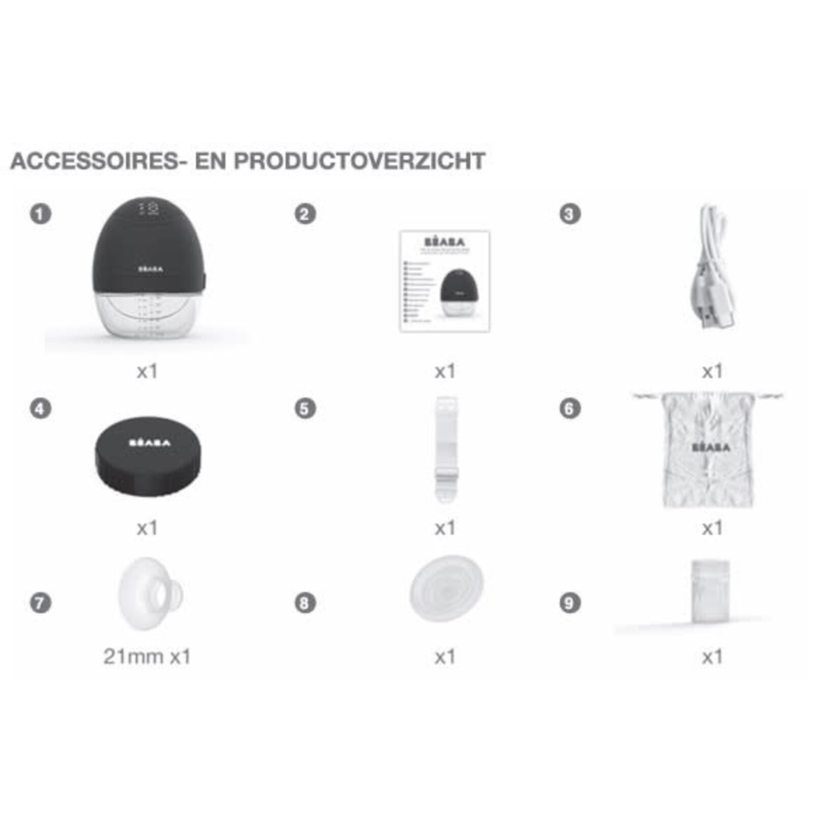 Beaba Beaba - Elektrische handsfree borstkolf - Nachtblauw (single)