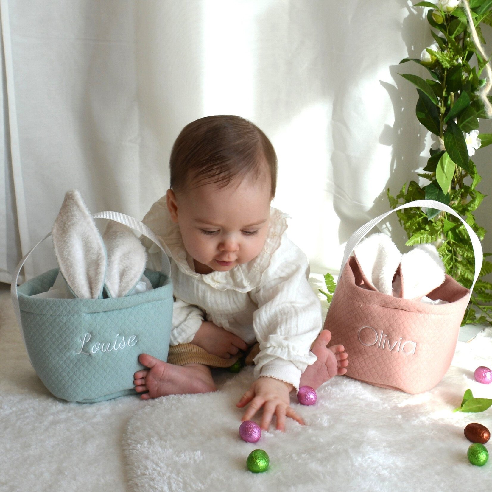 Maison Naline Maison Naline - Paasmandje OP MAAT met naamborduring