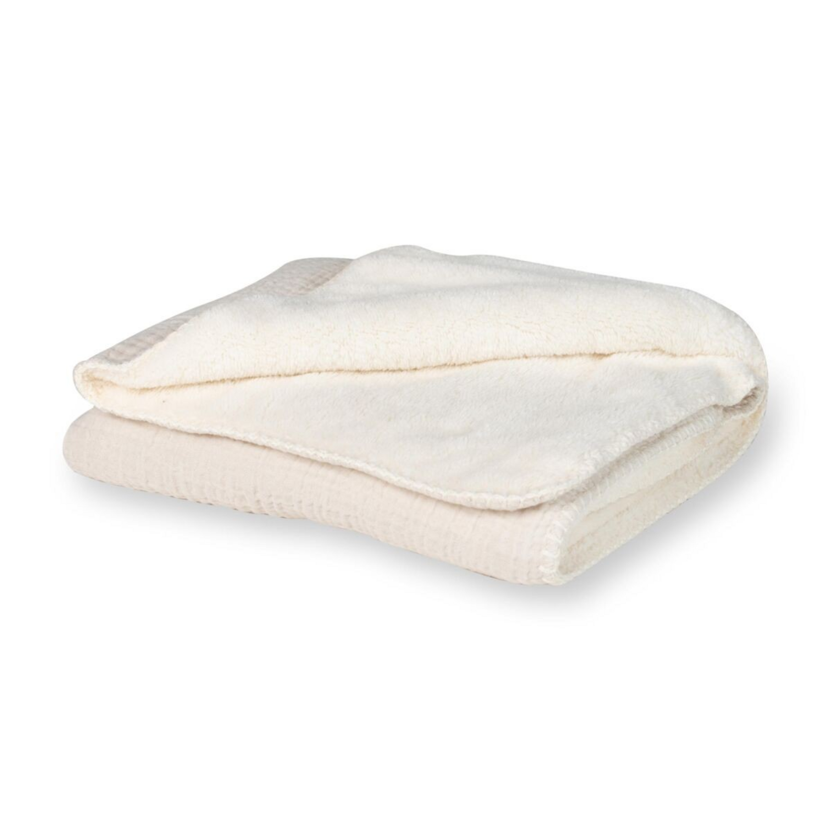 Quax Quax - Teddy Newborn Blanket - Natural Collection - Clay 80x65 cm