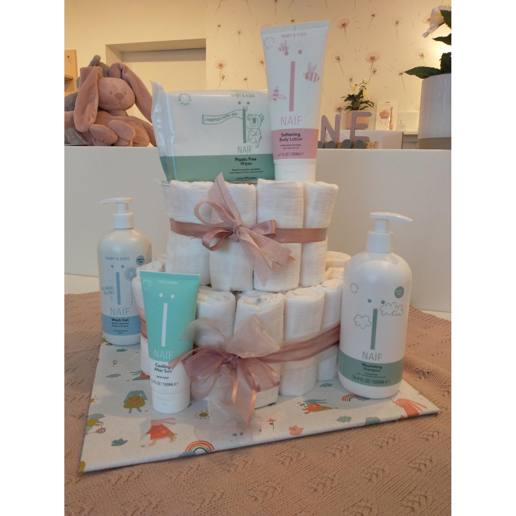 Pampertaart met verzorgingsproducten - PRIJS OP AANVRAAG