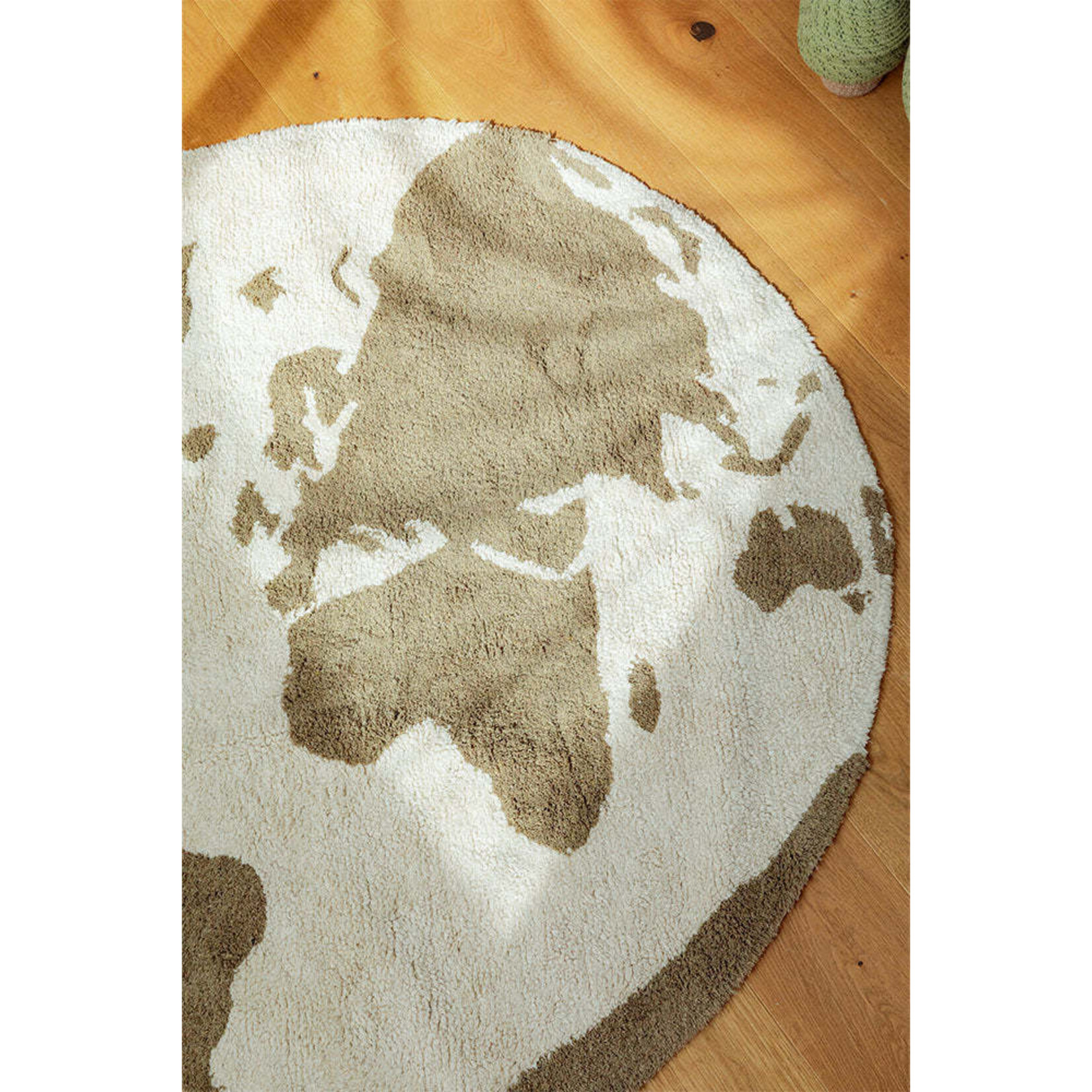 Lorena Canals Lorena Canals - Rugcycled Washable Rug World Map Ø 120 cm