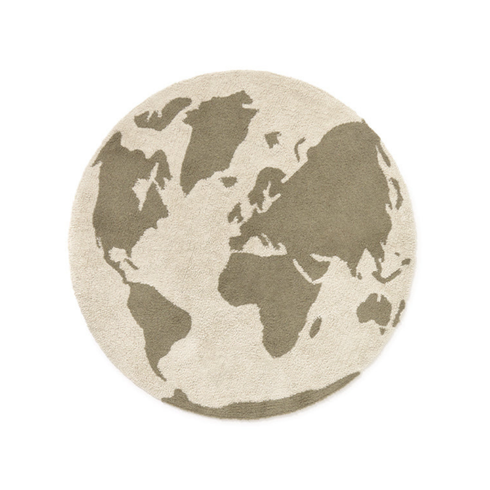 Lorena Canals Lorena Canals - Rugcycled Washable Rug World Map Ø 120 cm