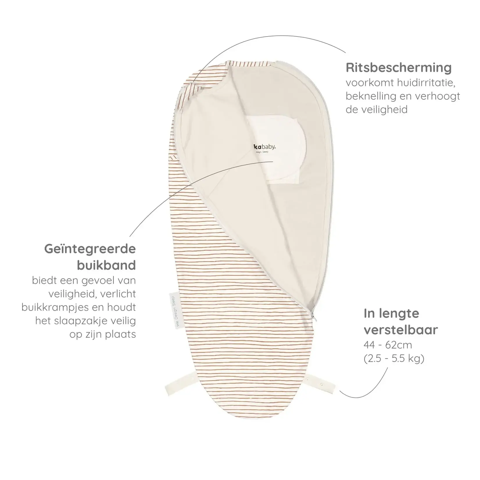 Puckababy Puckababy - The Original - Piep - 0/3 M - Cotton - Hazel Stripes