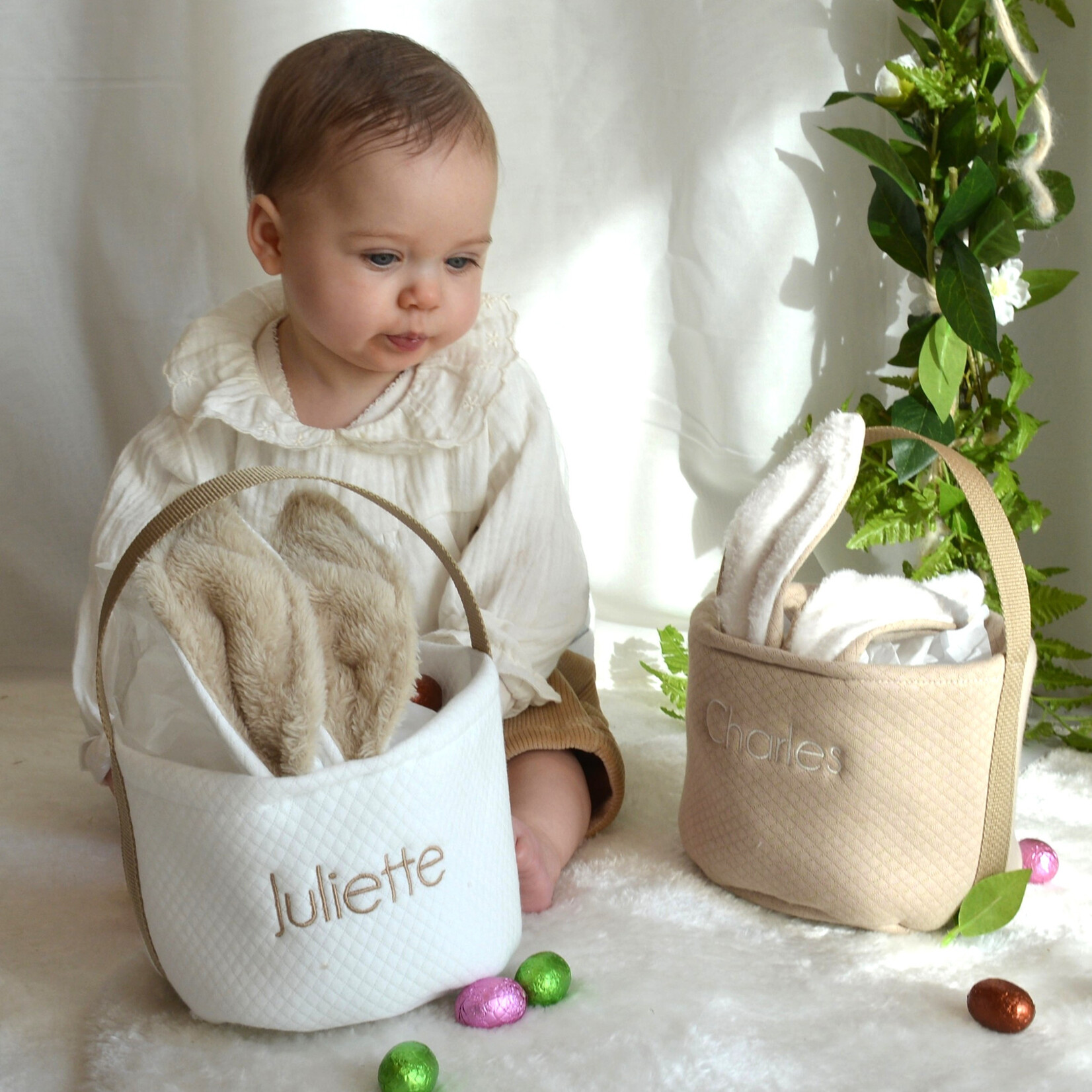 Maison Naline Maison Naline - Paasmandje OP MAAT met naamborduring
