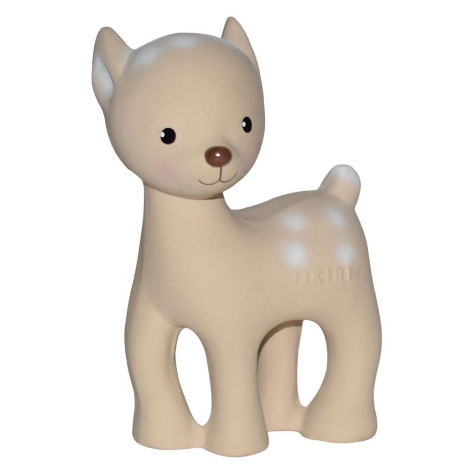 Tikiri Tikiri - MIJN EERSTE BOSDIERTJE - HERT, in natuurlijk rubber, met belletje 0+