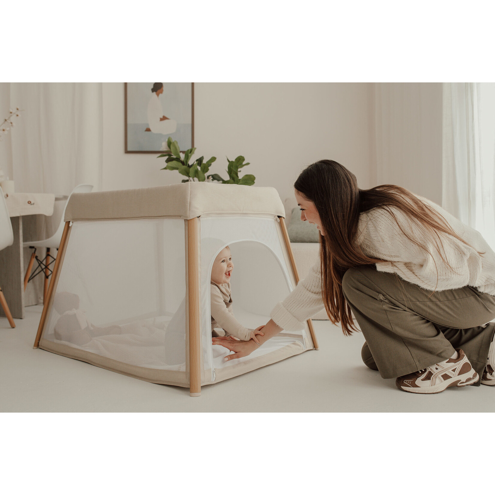 Bo Jungle - Travel Crib Pure White (2 niveau's)