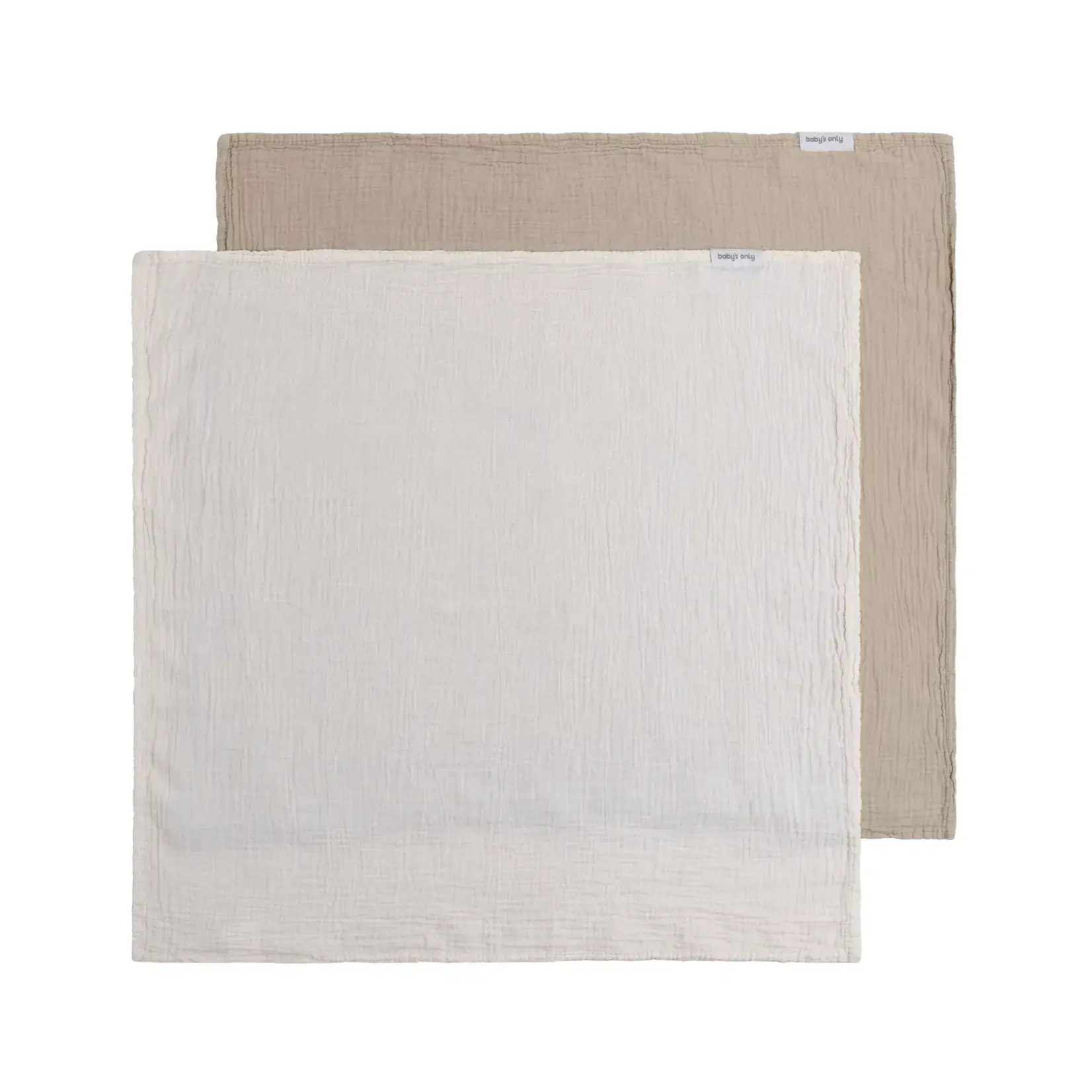 Baby's Only Baby's Only -Hydrofiele doek Tender beige/linen - 65x65 - 2-pack