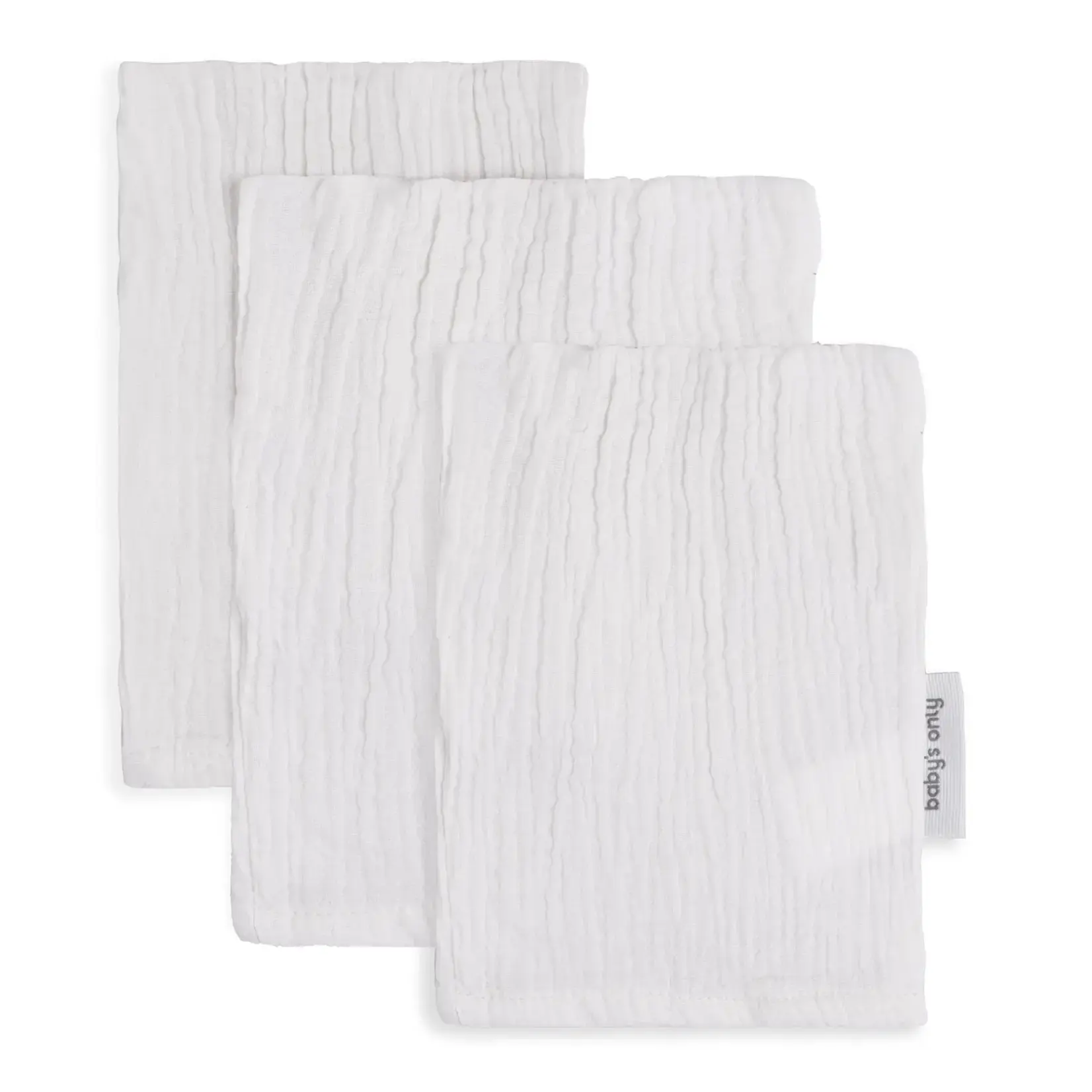 Baby's Only Baby's Only -Washandje Tender wit - 3-pack