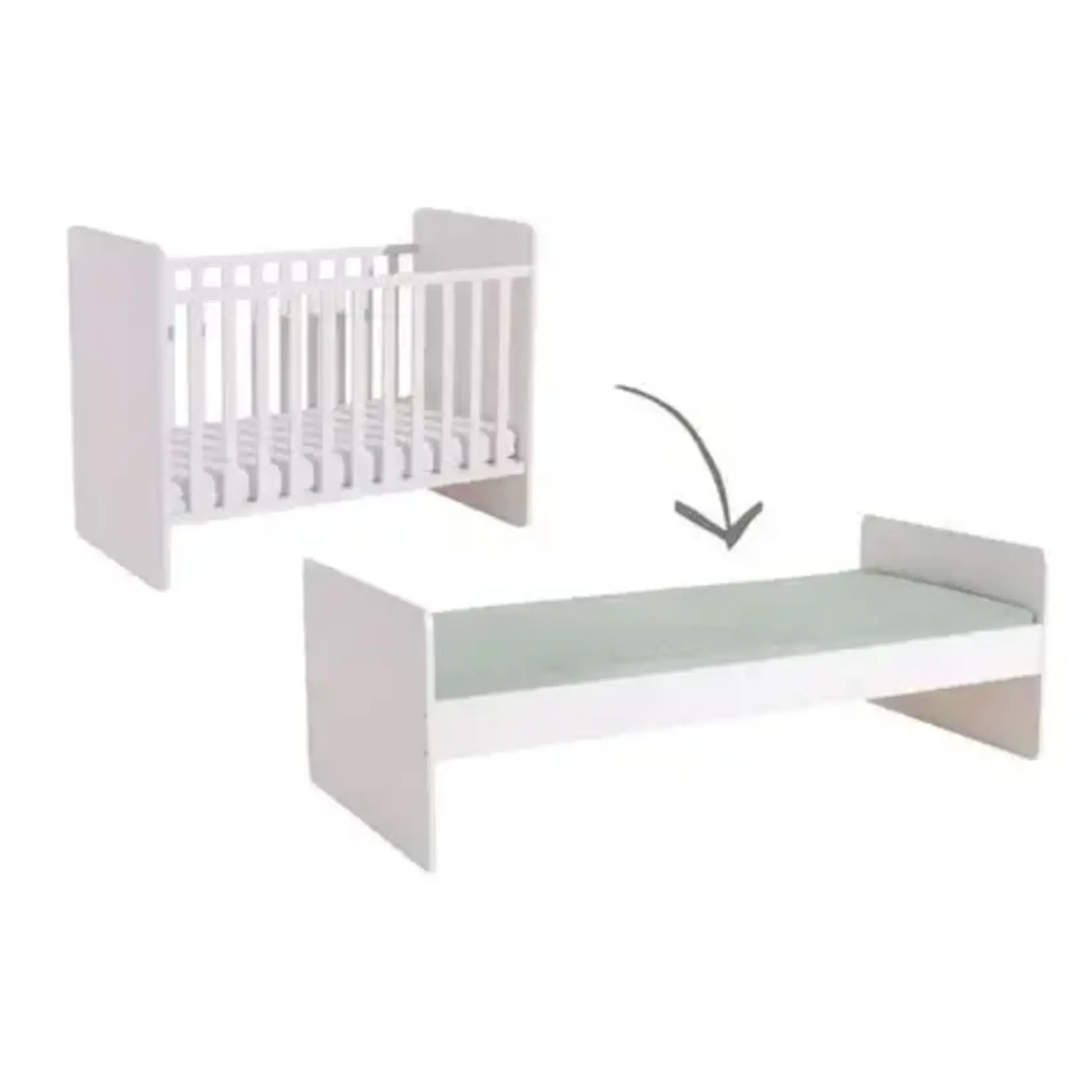 Paidi Paidi - Bed Mira - White 60x120 naar 90x200