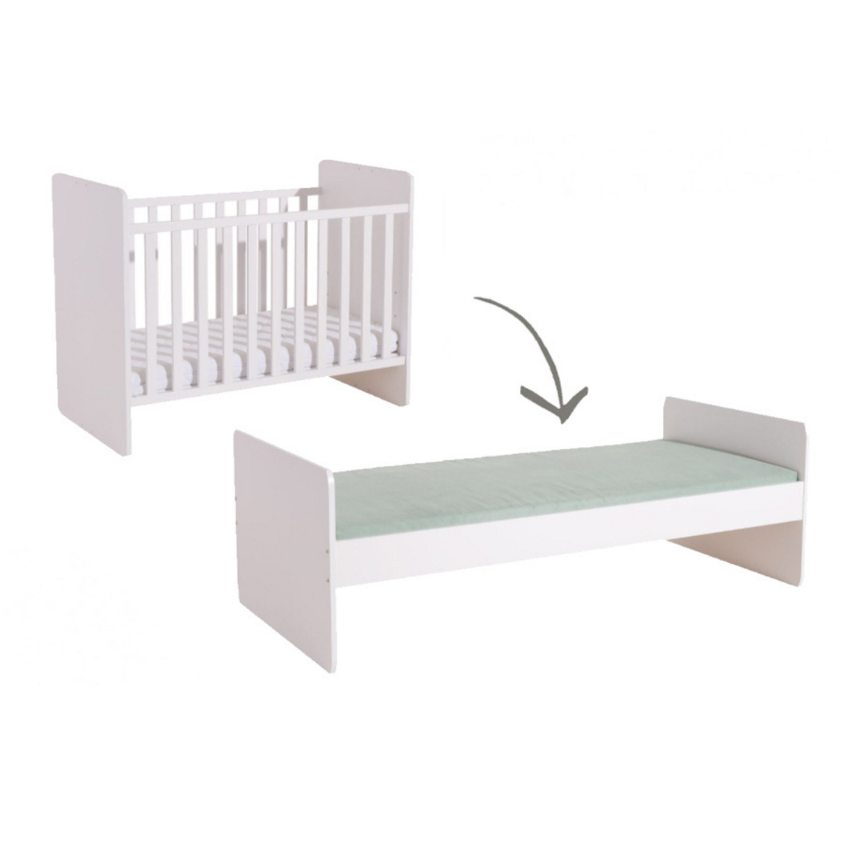 Paidi Paidi - Bed Mira - White 60x120 naar 90x200