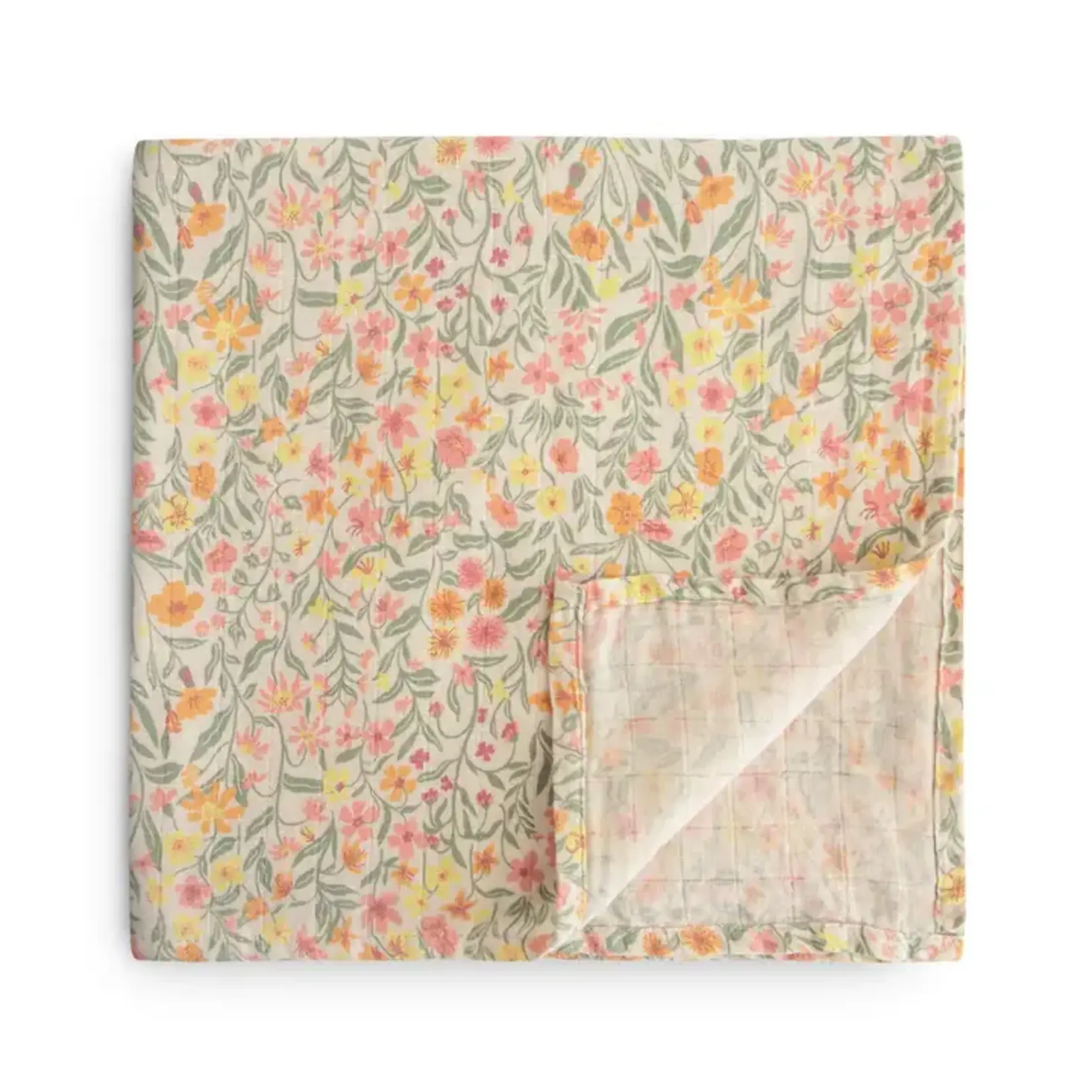 Mushie Mushie - Swaddle -  Pastel Blooms - 120 cm x 120 cm