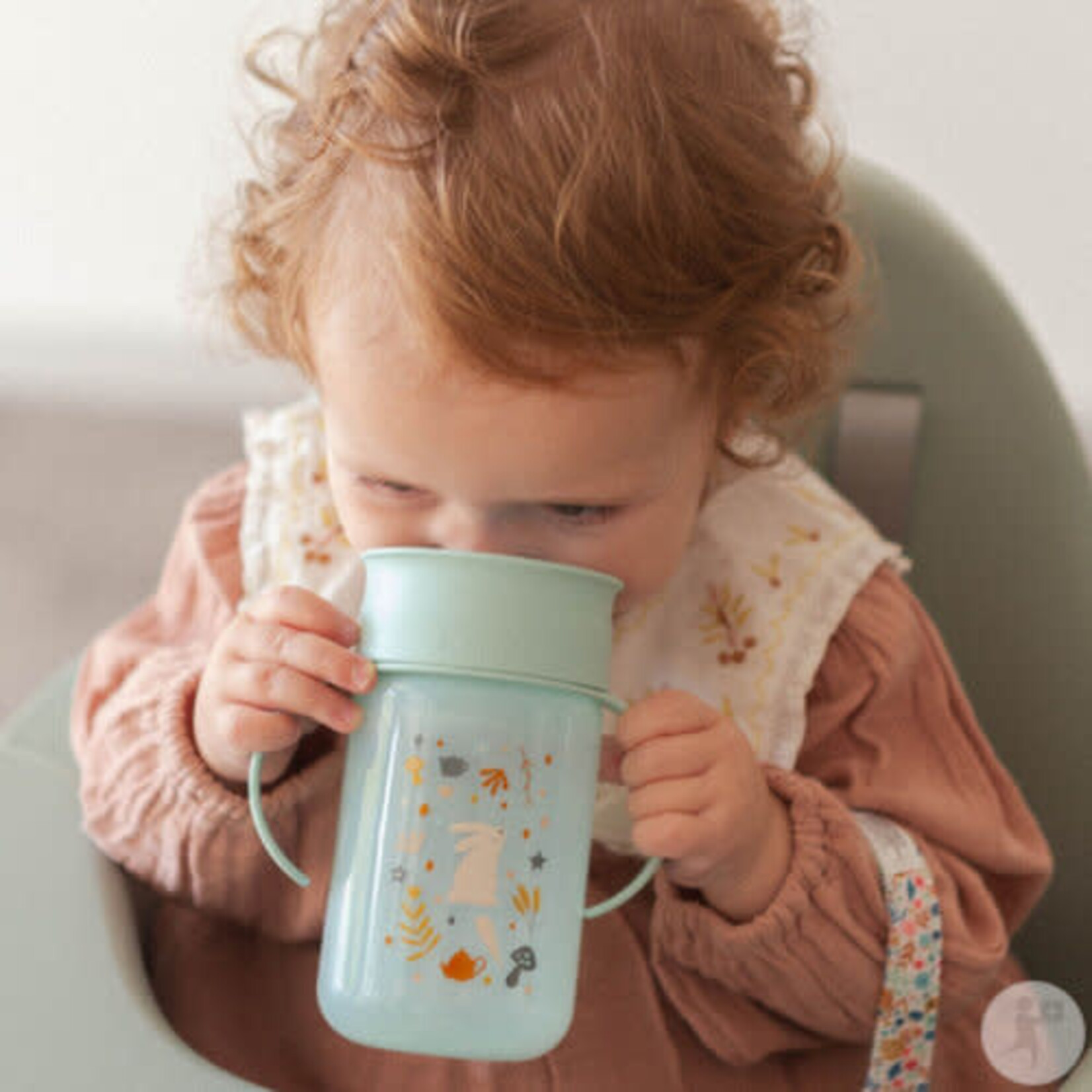 Suavinex Suavinex - Wonderland - Beker 360° +12M 340Ml - Pastel Mint Blauw
