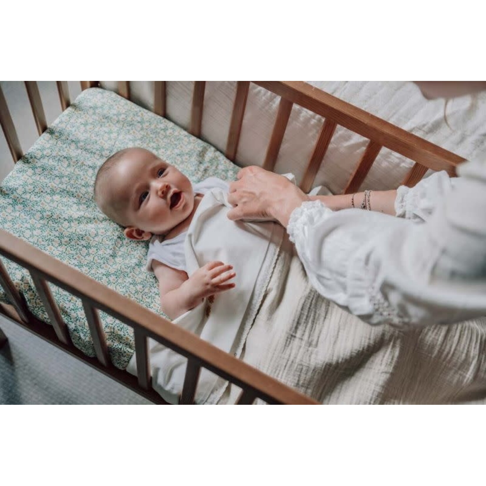 Koeka Koeka - Ledikantlaken Meadow off white 110x140