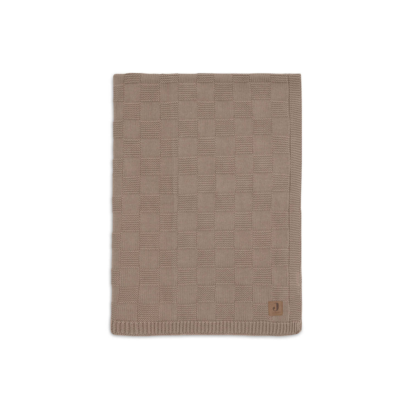Jollein Jollein - Deken Wieg 75x100cm Box Knit - Milky Coffee - GOTS