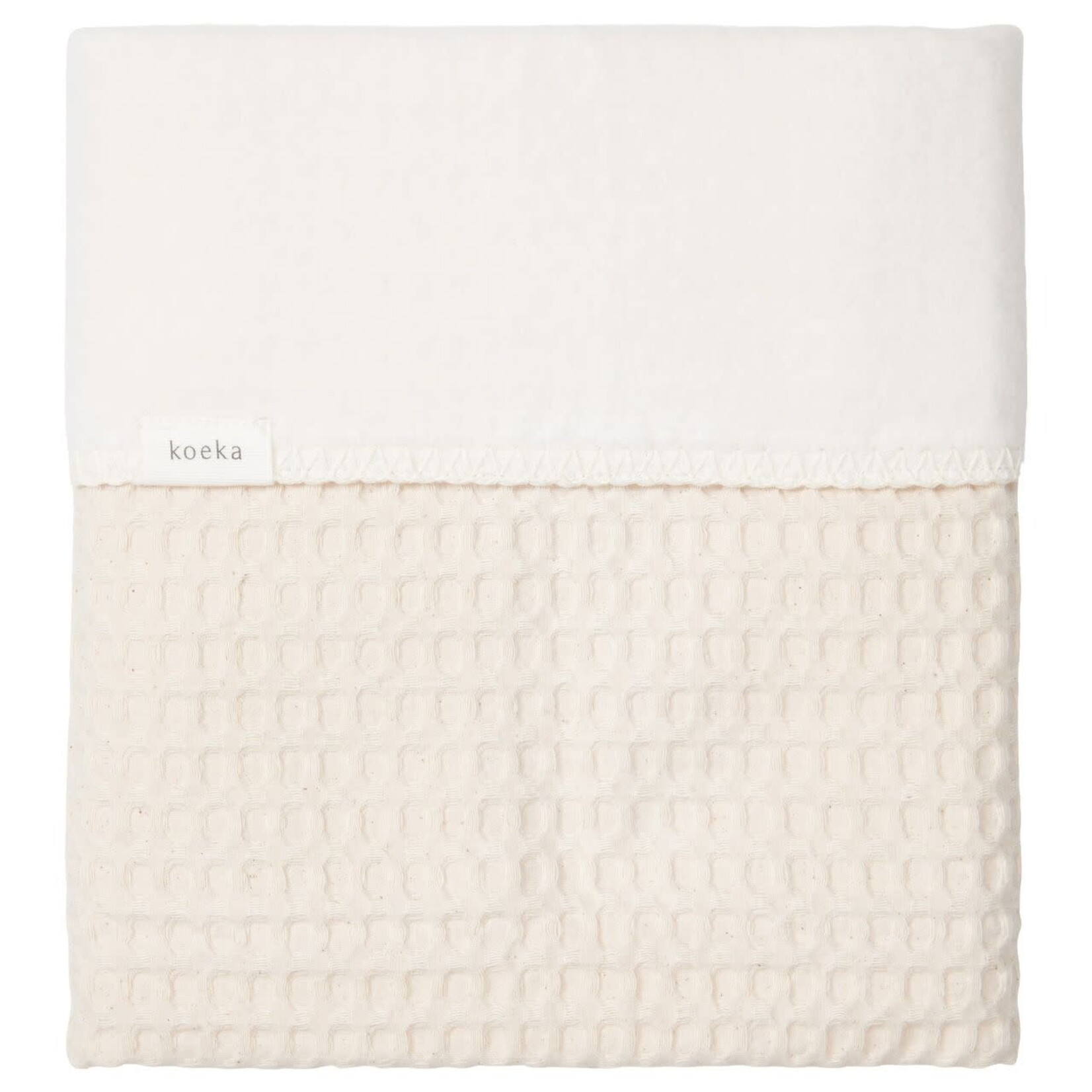 Koeka Koeka - Ledikantdeken cotton fleece wafel Amsterdam natural (TOG 1,3) 100x150