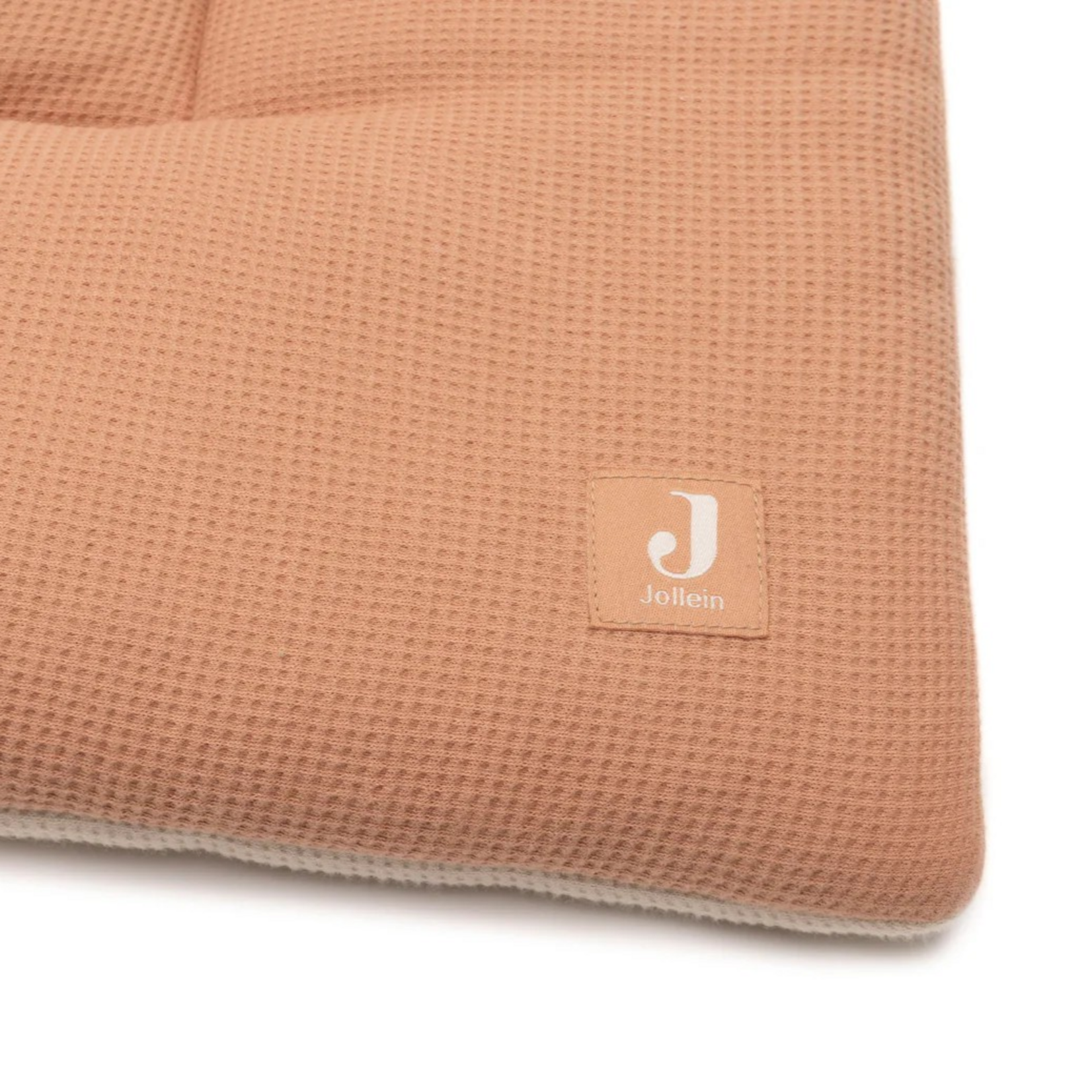 Jollein Jollein - Boxkleed 75x95cm Little Waffle - Light Terra/Sand (omkeerbaar)