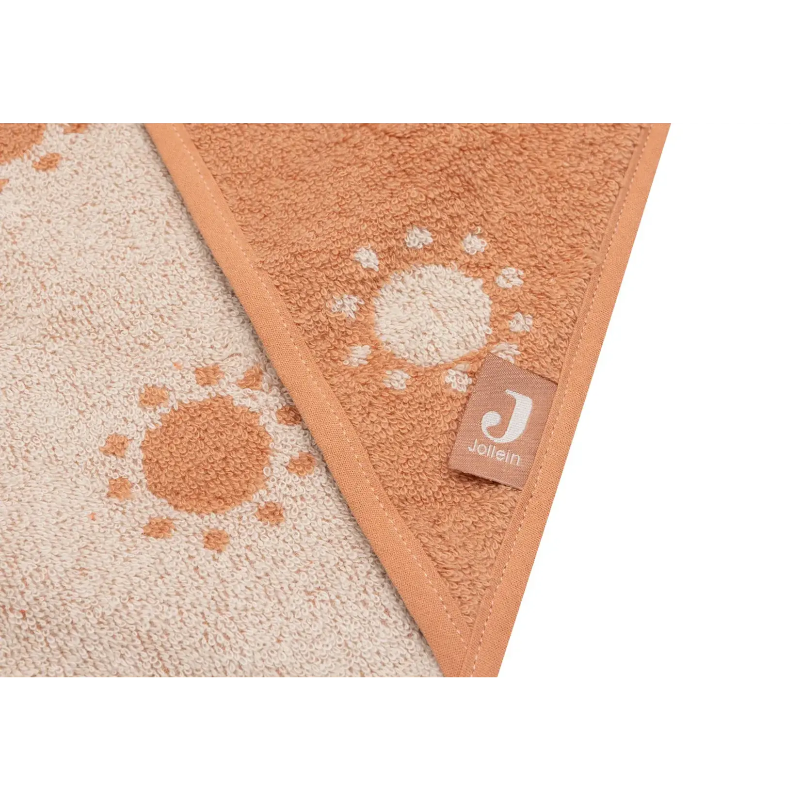 Jollein Jollein - Badcape Badstof 75x75cm Jacquard - Sun (light terra)