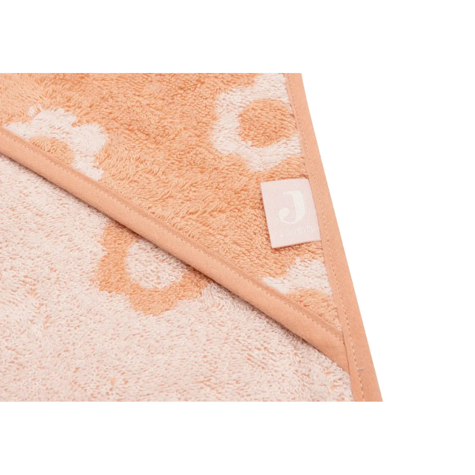 Jollein Jollein - Badcape Badstof 75x75cm Jacquard - Flower (blush)