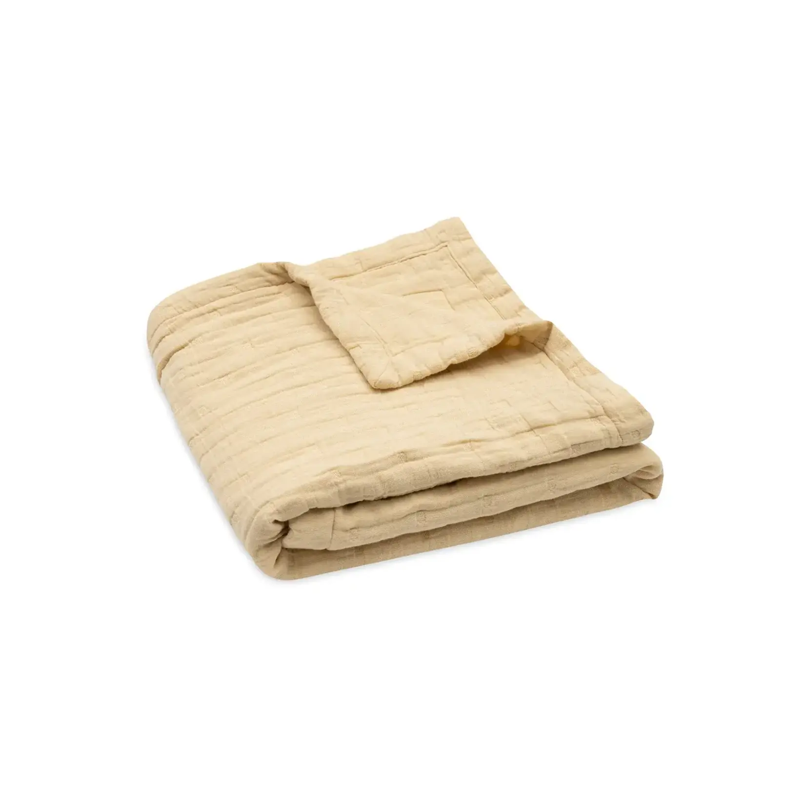 Jollein Jollein - Deken Wieg Hydrofiel 75x100cm Jacquard - Vanilla - GOTS