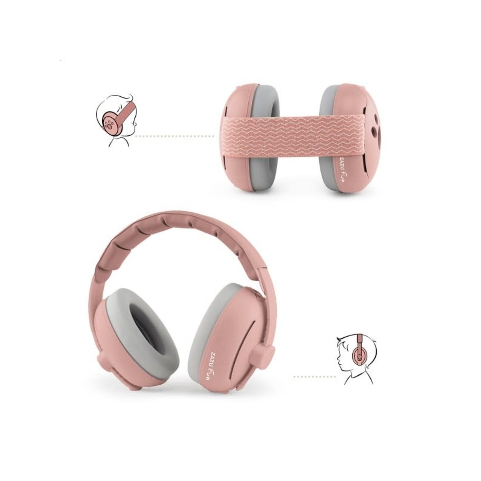 Zazu ZAZU - Earmufs Baby & Junior - Pink