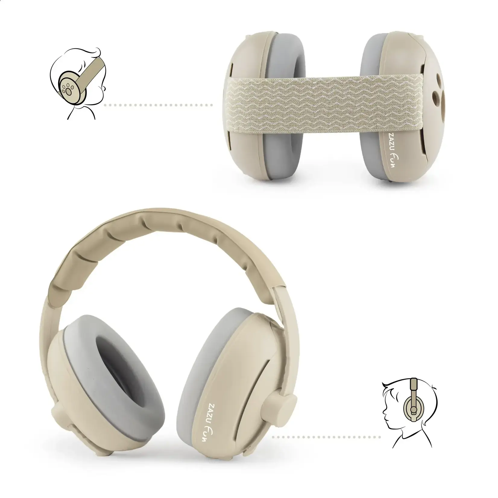 Zazu ZAZU - Earmufs Baby & Junior - Taupe
