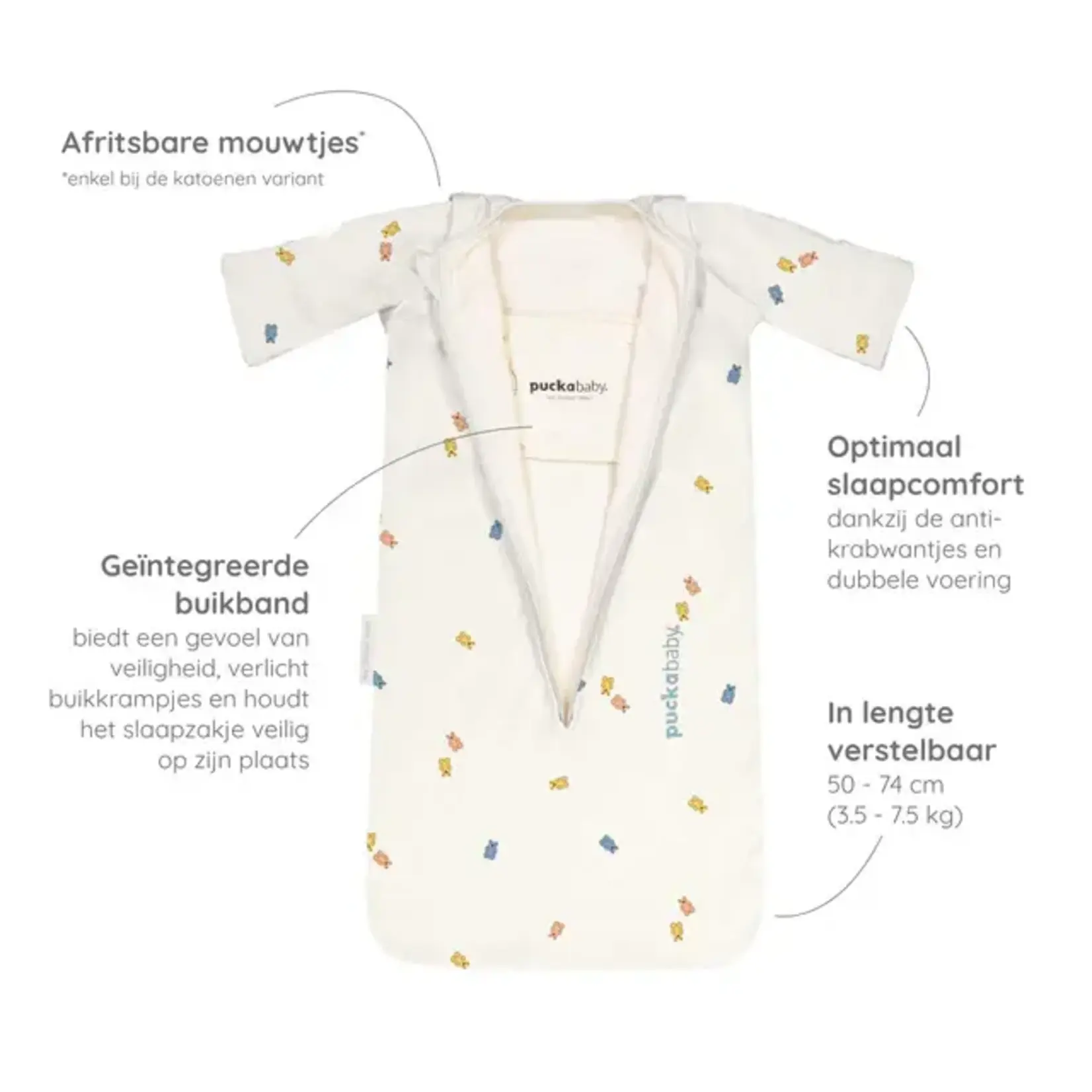 Puckababy Puckababy - The Bag Newborn  < 6 M | 70 CM - Cotton - Gummy Bears