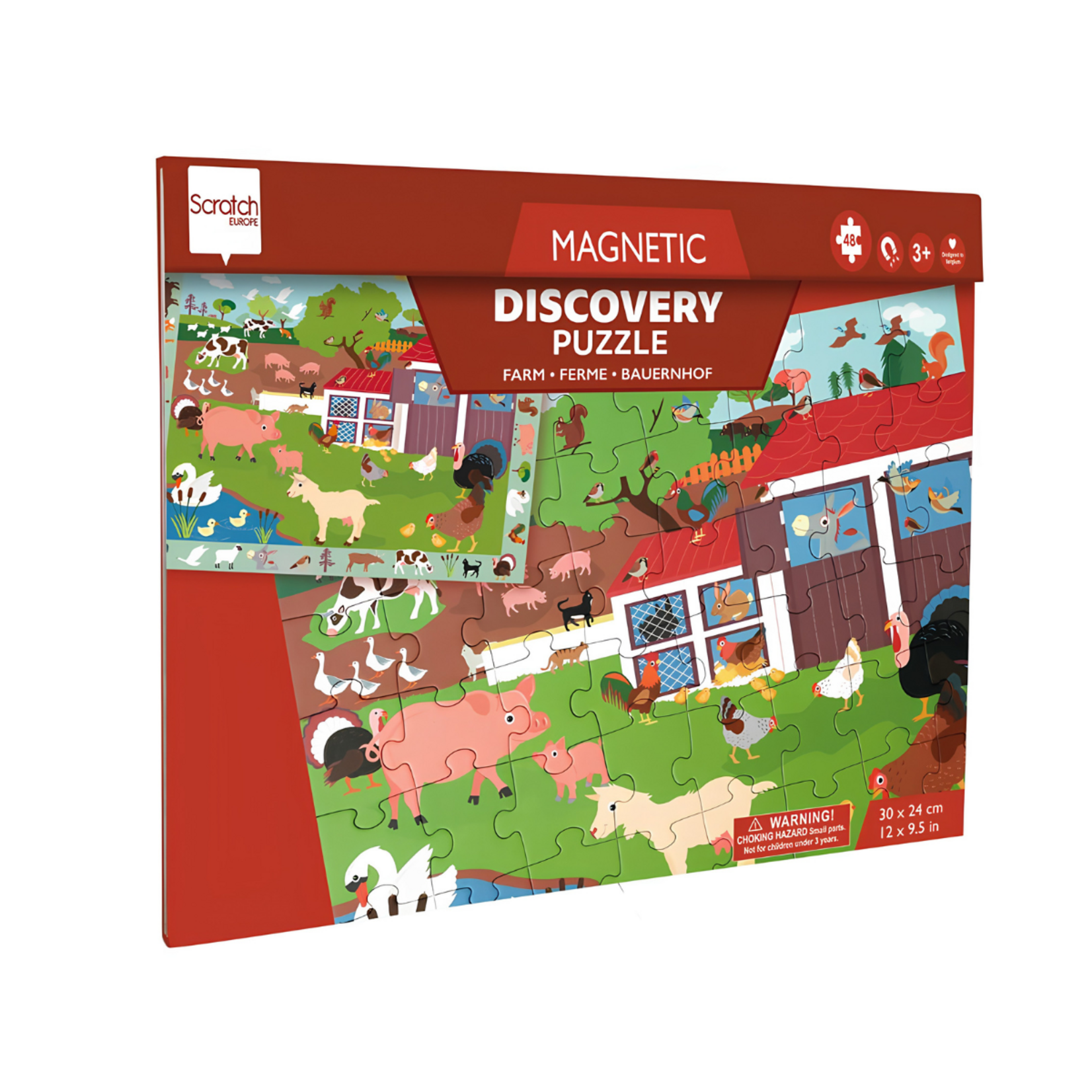 Scratch Scratch - Puzzel Magnetisch DISCOVERY - Boerderij 48pcs