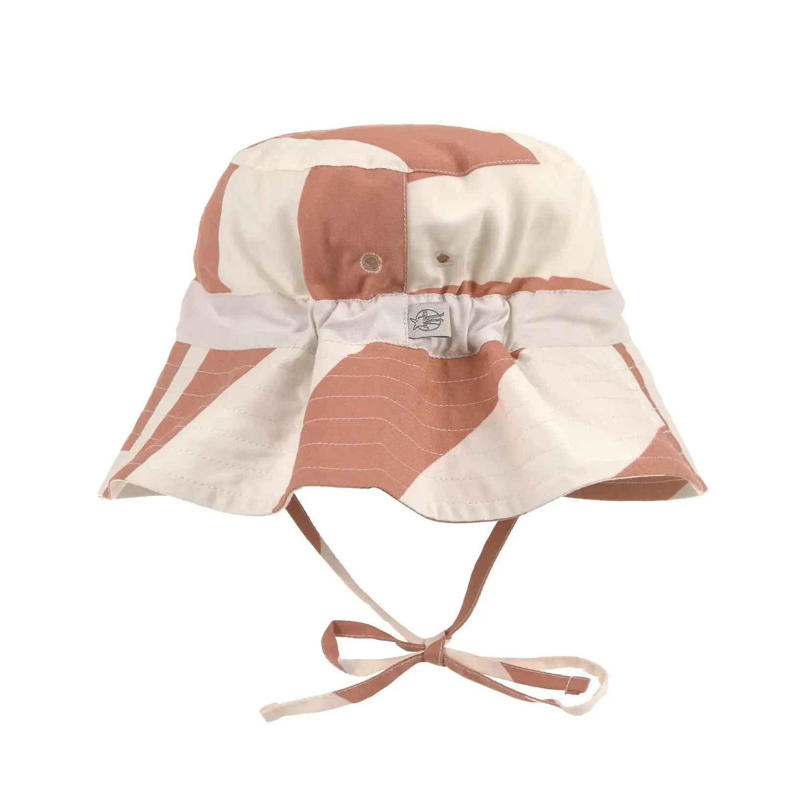 Lassig Lassig - Sun Protection Hat Stripes - Clay/Sea Salt