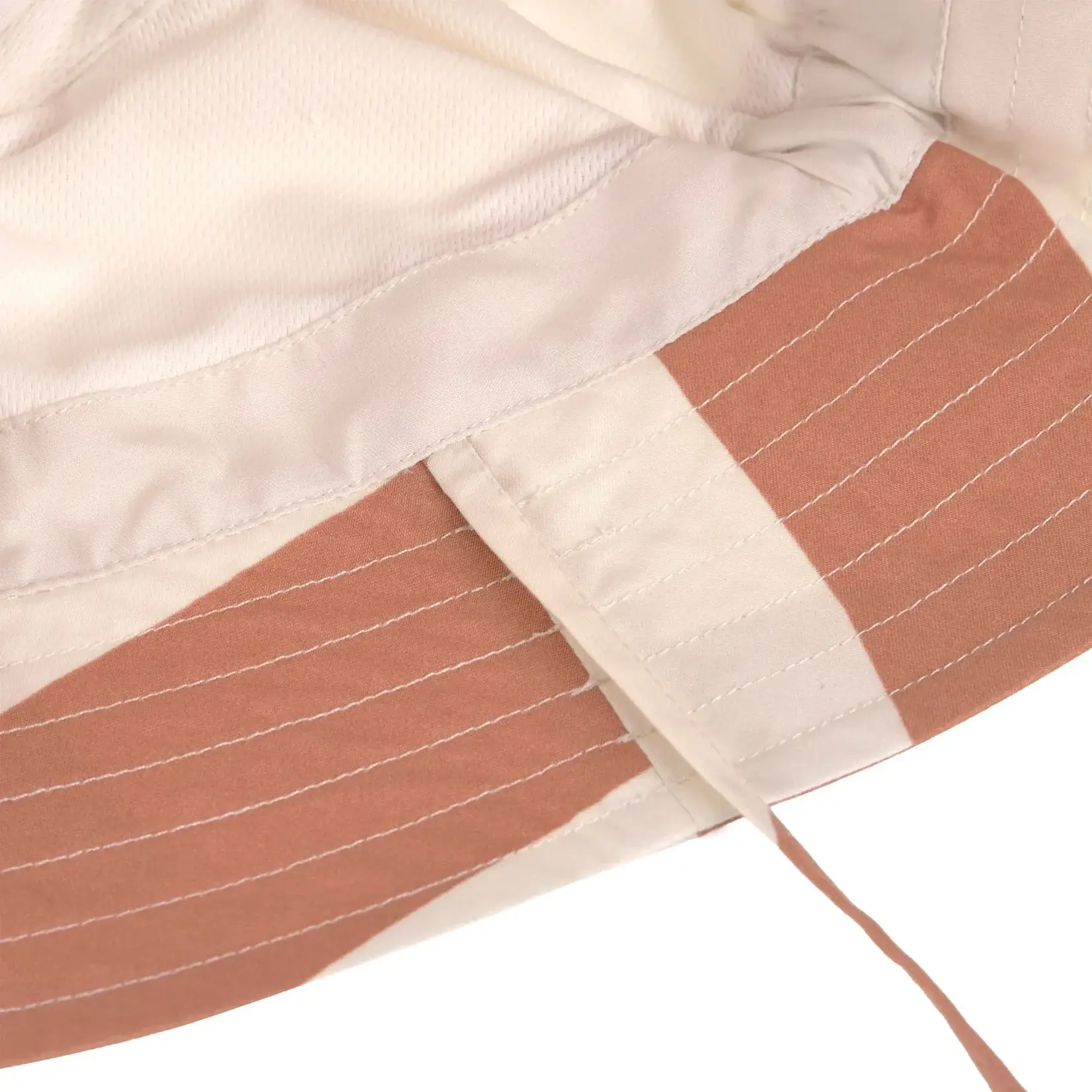 Lassig Lassig - Sun Protection Hat Stripes - Clay/Sea Salt
