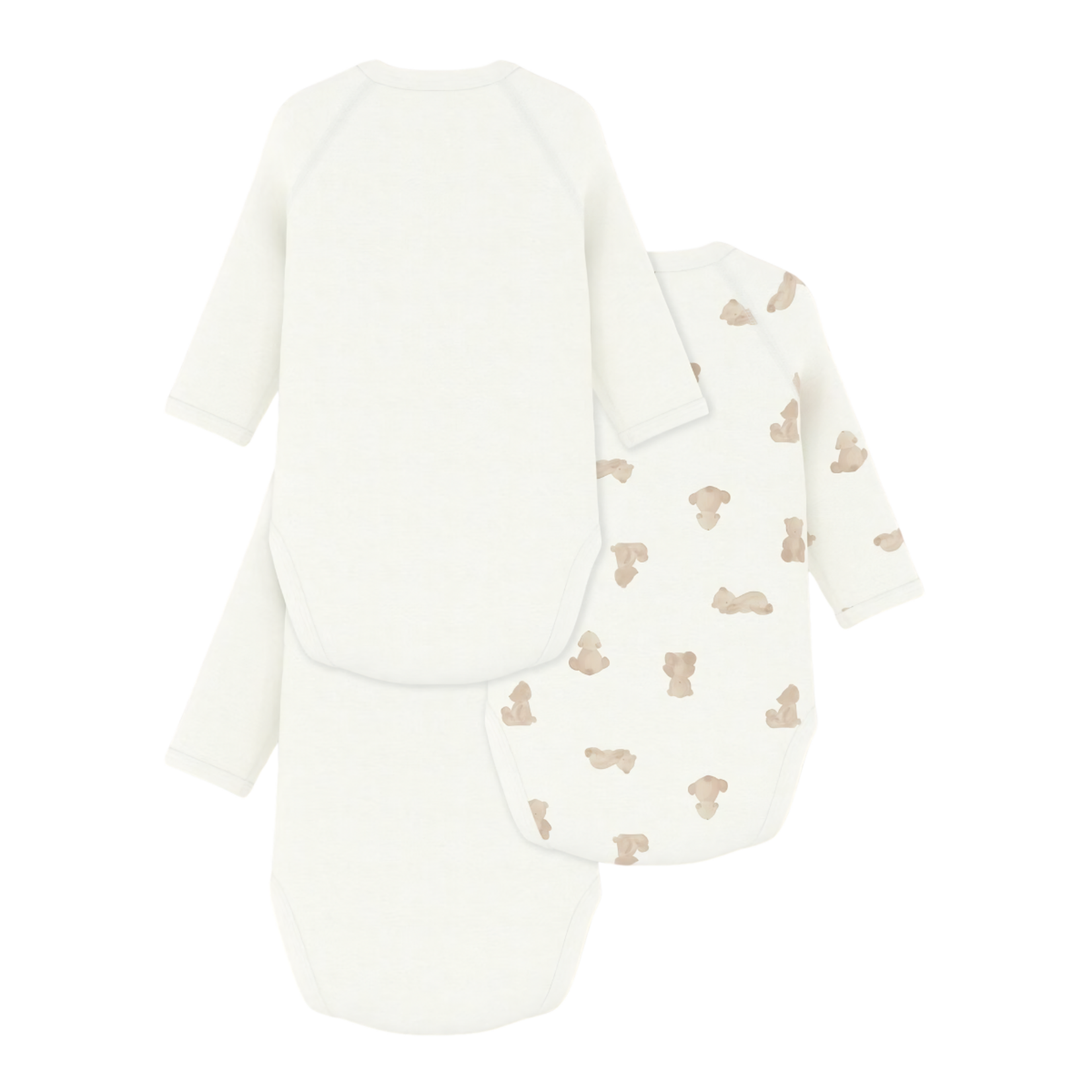 Petit Bateau Petit Bateau - 3 Bodies lange mouwen - beer beige