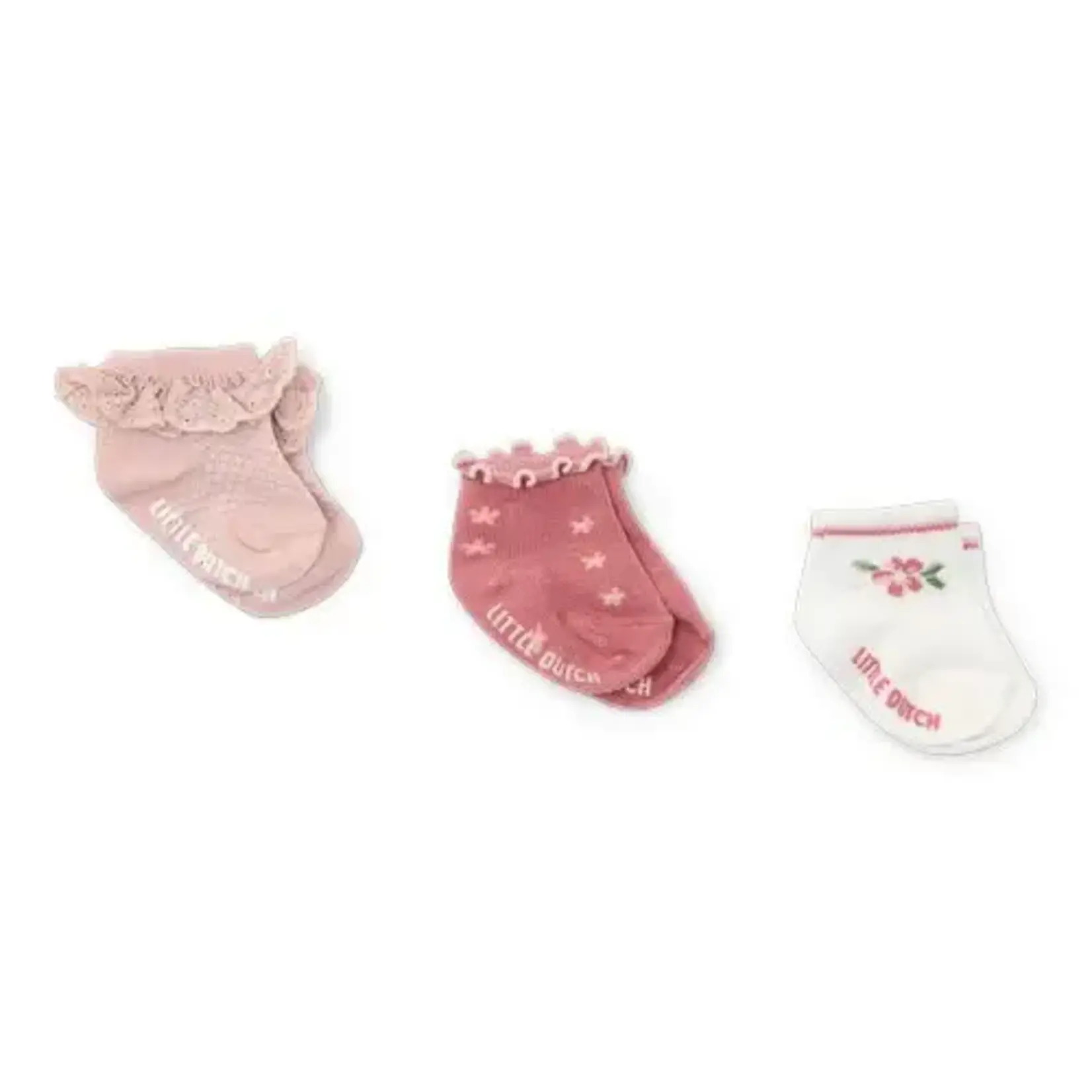 Little Dutch Little Dutch - 3-pack sokken - Meerkleurig - Fairy Flowers