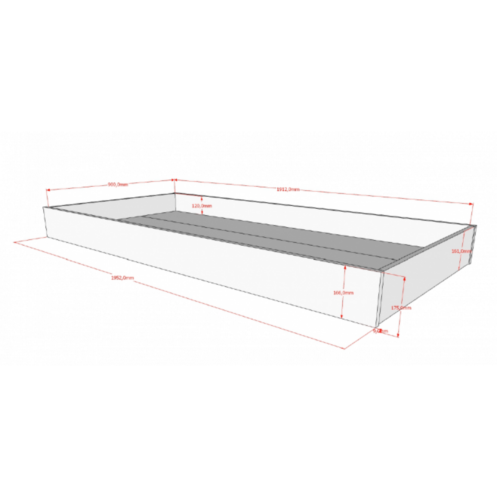 Jaxx Jaxx - Forrest Bedlade 90x190 cm voor bed 90x200 cm White Beech