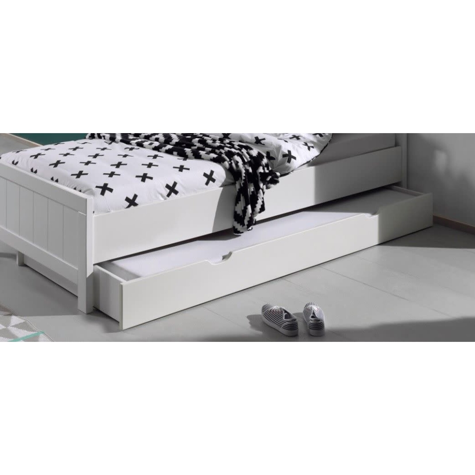 Jaxx Jaxx - Erik Bedlade voor bed 90x200 cm White