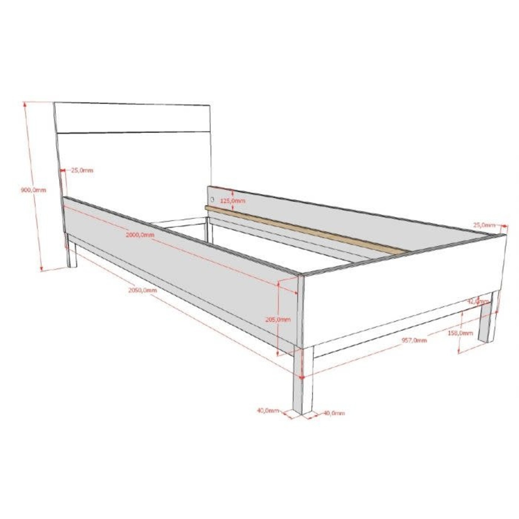 Jaxx Jaxx - Eva Bed 90x200 - White (excl. lattenbodem)