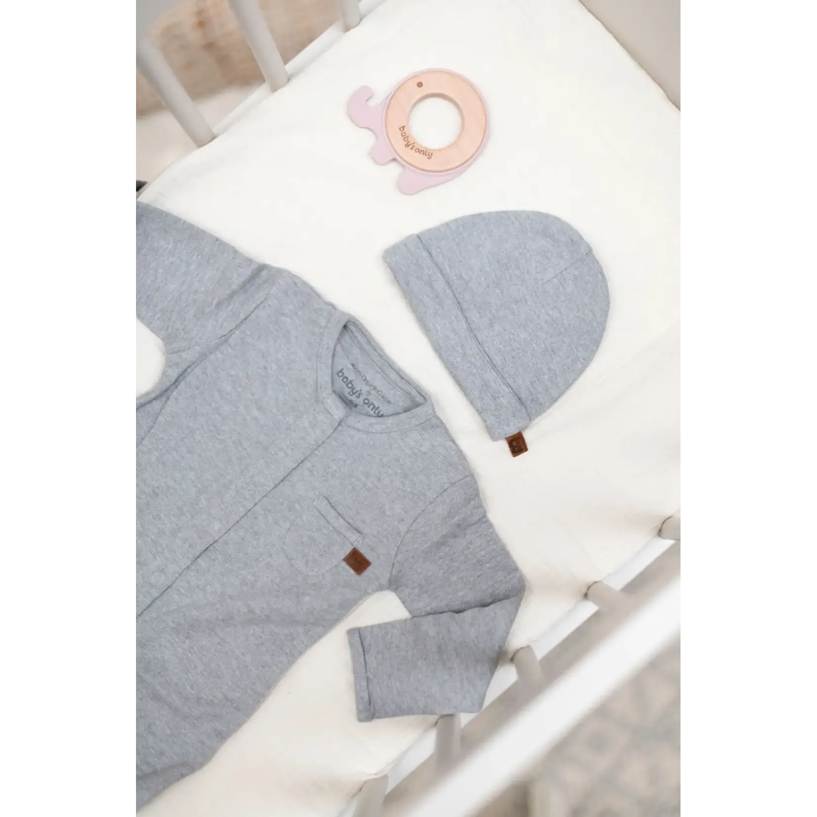 Baby's Only Baby's Only - Boxpakje met voetjes Melange grijs