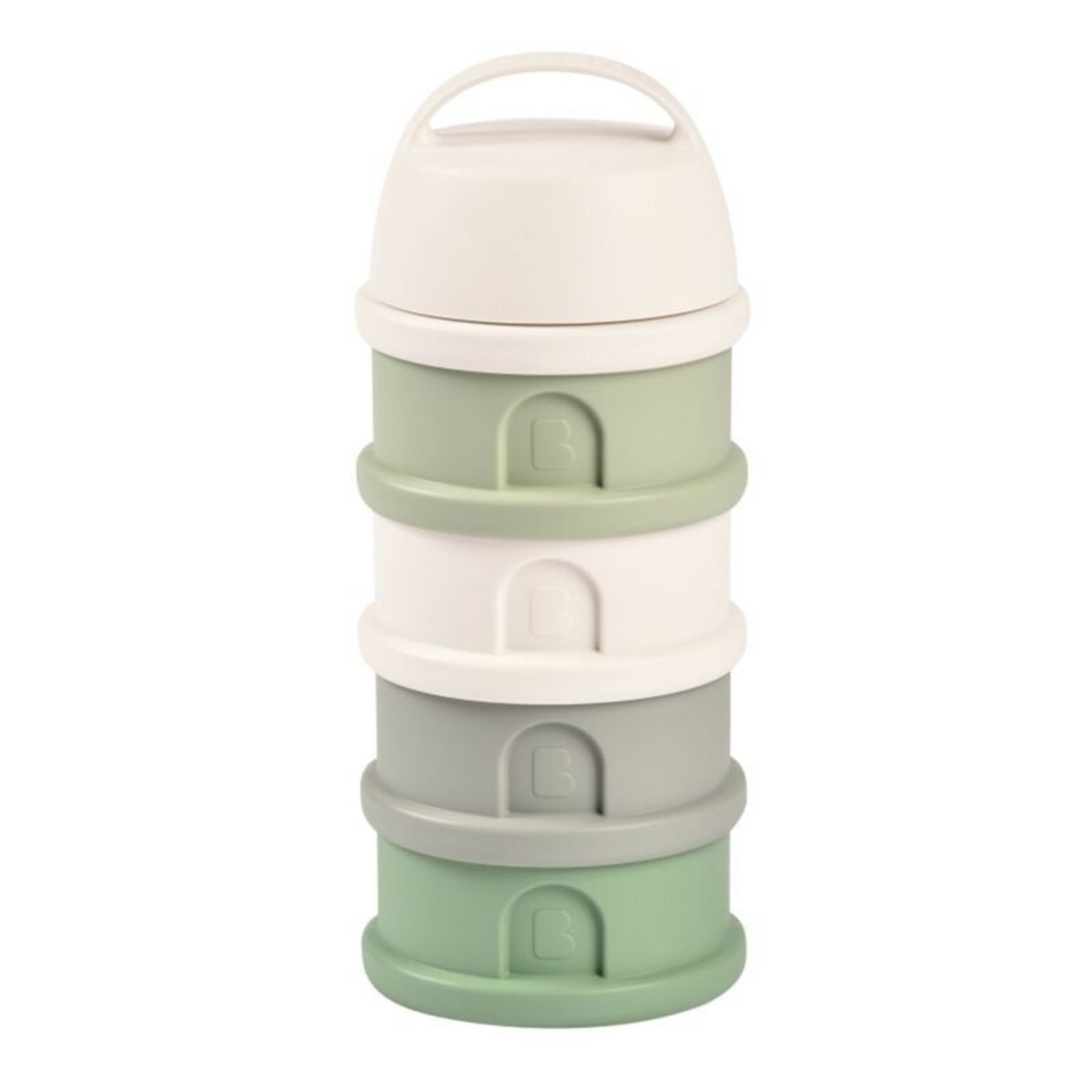 Beaba Beaba - Stapelbare doseerdozen 4 compartimenten Cotton white/sage green
