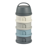 Beaba Beaba - Stapelbare doseerdozen 4 compartimenten Mineral grey/blue