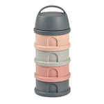 Beaba Beaba - Stapelbare doseerdozen 4 compartimenten Mineral grey/pink