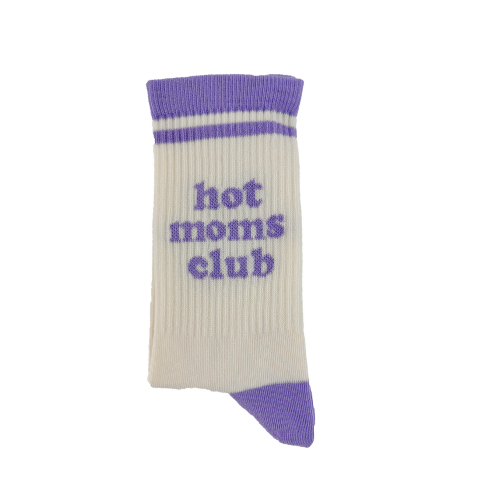 Minimou Minimou -  Sokken 'hot moms club' - paars (one size 37-41)