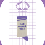 Minimou Minimou -  Sokken 'hot moms club' - paars (one size 37-41)
