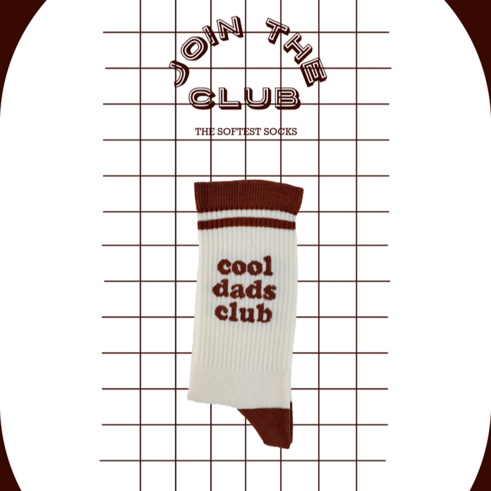Minimou Minimou -  Sokken 'cool dads club' - paars (one size 42-46)