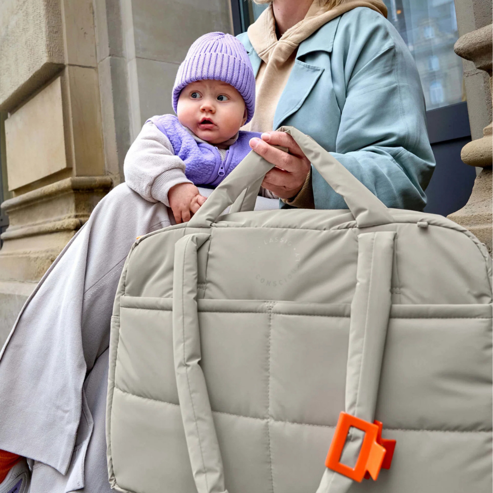 Lassig Lassig - Everyday Bag beige (neon details)