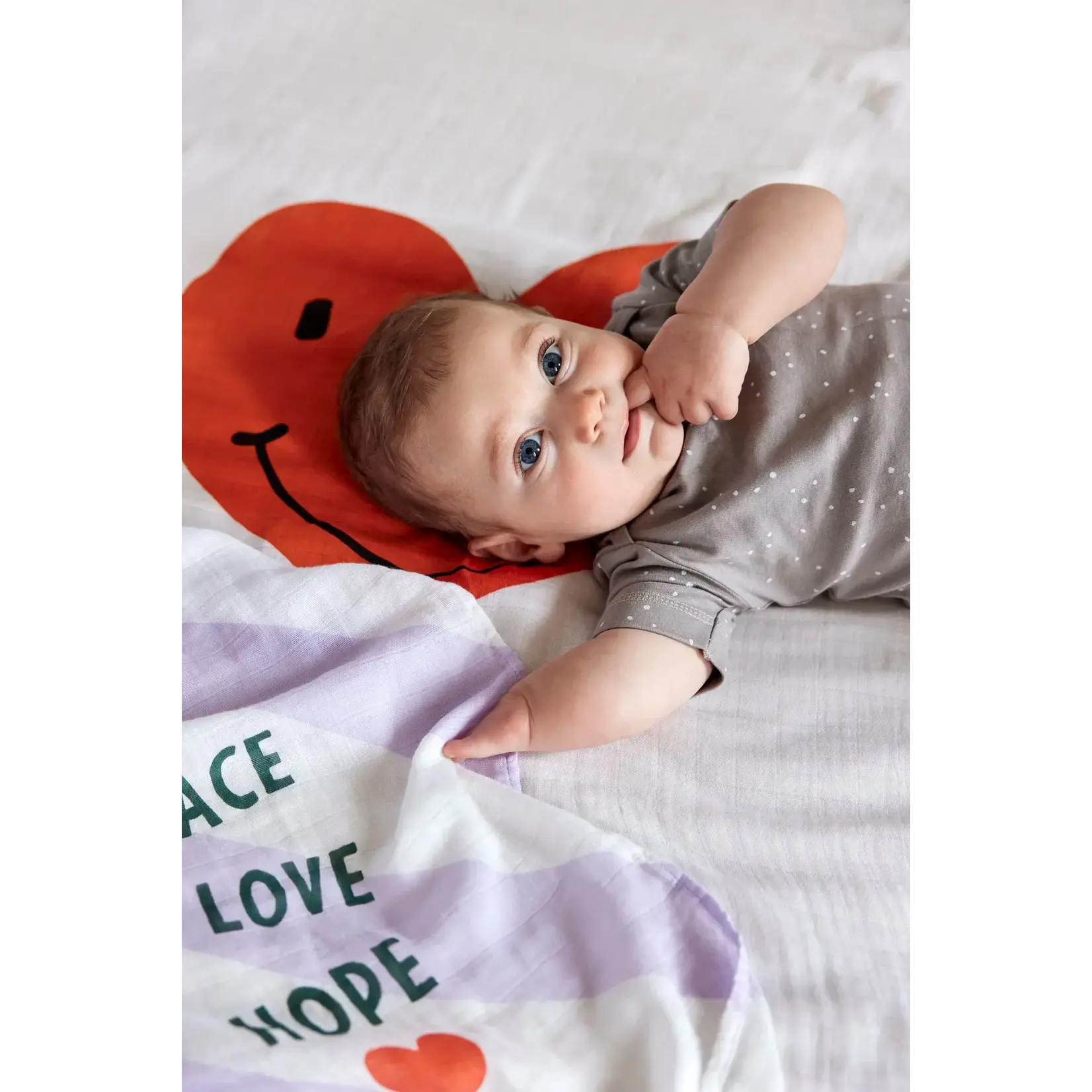 Lassig Lassig - Heavenly soft Swaddle XL - Happy Rascals, lavender 2 pcs ass., 120 x 120 cm